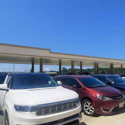 Looking to the right at the forecourt.