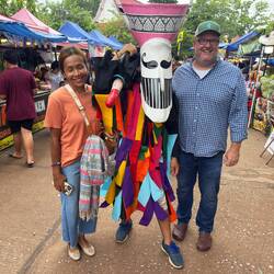 Paul and Renu at Phi Ta Khon.