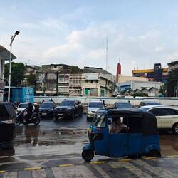 Hier in blau gehalten unser Taxi