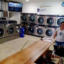 Life on the road: washing station.