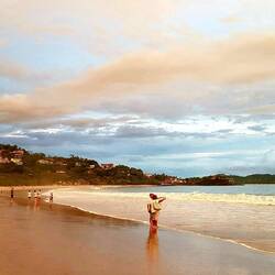 Playa Flamingo. As you can see, congestion is not an impediment here.