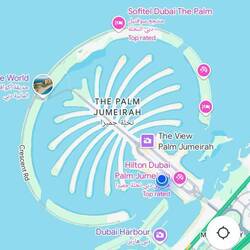 We're staying at the case of the palm (but not at the Hilton as it may appear 😁)