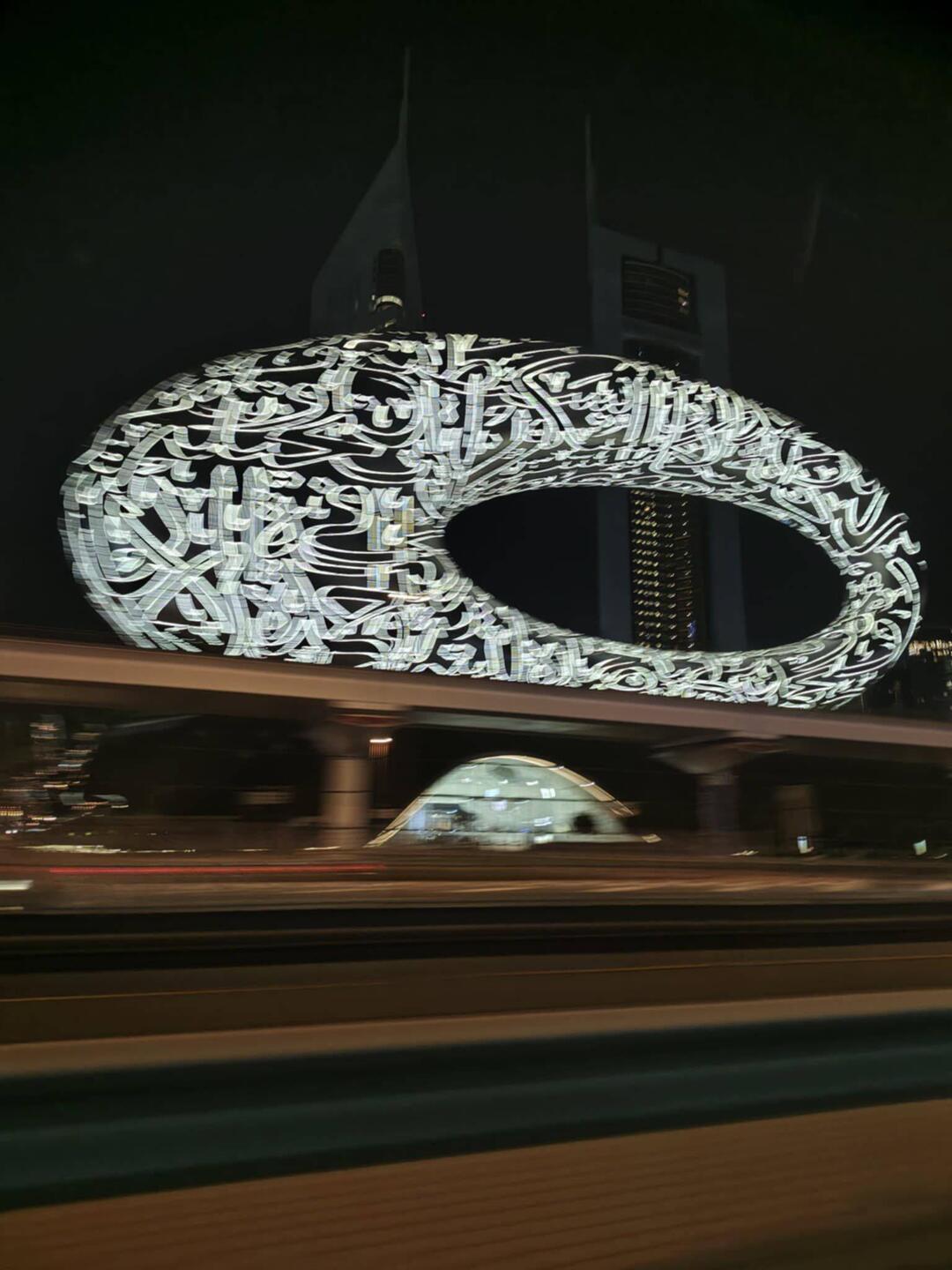 Museum of the Future looked good at night