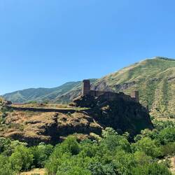 Immer wieder Burgruinen unterwegs