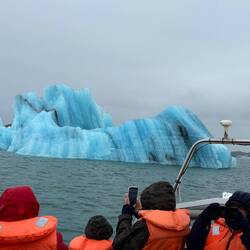 In Jökulsárlón glacial lagoon
