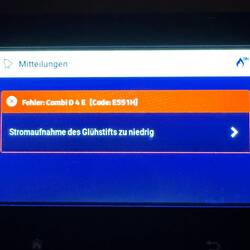 Fehlermeldung an unserer Diesel Heizung