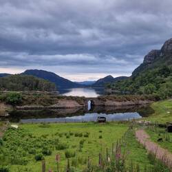Aussicht auf der Highland Farm