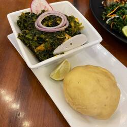 Shrimp spinach stew