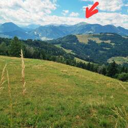 Blick auf mein morgiges Ziel, den Porezen 1'630 m.