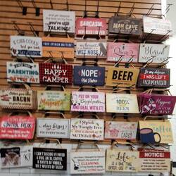 Some amusing signs when we stopped for half an hour