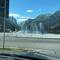 There was a cool sculpture of the nearby mountain range on the edge of town