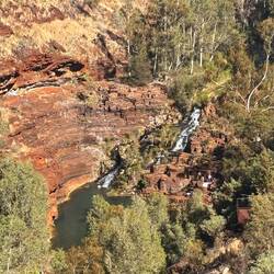 Looking down into the gorge
