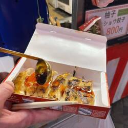 Spicy veggie gyoza