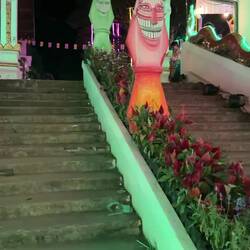 Wat Phon Chai lit up at night.