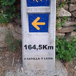 The last of the Castilla y Leon distance markers...