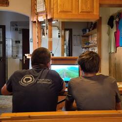 Feierabend auf der Hütte!😂