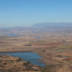 Die nördlichen Drakensberge sind zu sehen...