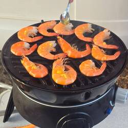 Frische Gambas vom Markt