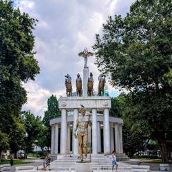 Warrior on the War Memorial (statue displaying ancient Macedonian time)