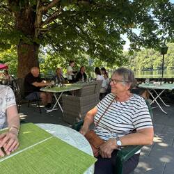 Having drinks at restaurant Bergsee