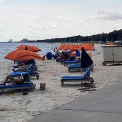 Biloxi Beach. It was a very warm but windy day. Water looked very dirty.