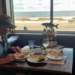 Too busy eating to pose for the photo