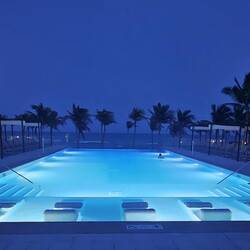 Pool at night