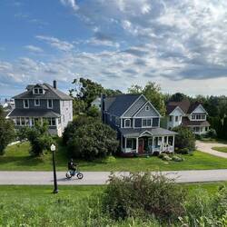 Mackinac Island residential street vista