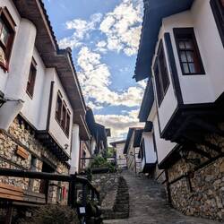 Some traditional houses of the Balkans in Gorno Nerezi
