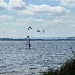 Kite-Surfer, der Wind war perfekt dafür☺️