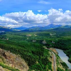 Schöne Aussicht auf den Nenana River