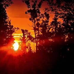 Sonnenuntergang um 0.10 uhr