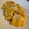Carbonara with paccheri pasta. Rich. V good.