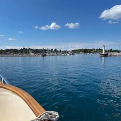 Arriving at the Harbour West Yacht Club marina