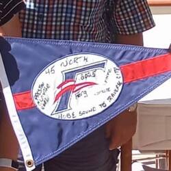 Sorry! Had trouble getting the Texta to write. Burgee was damp.