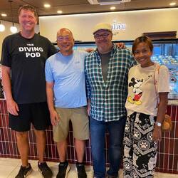 The four of us at Kopihut Dim Sum Cafe in Phitsanulok.