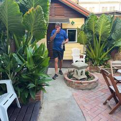Our little courtyard at Noom Guesthouse.