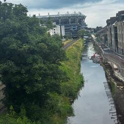 Croke Park in the distance/ Irelands premier football stadium