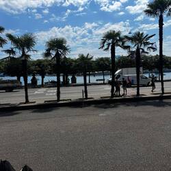 The view from hotel lobby