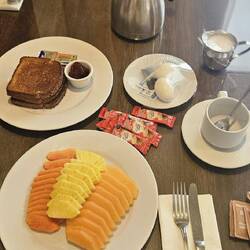 Room service breakfast.