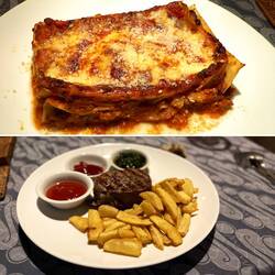 Nicht meckern! Es gab bis auf ein paar Gerichte nur italienisches oder europäisches Essen 😜😋.