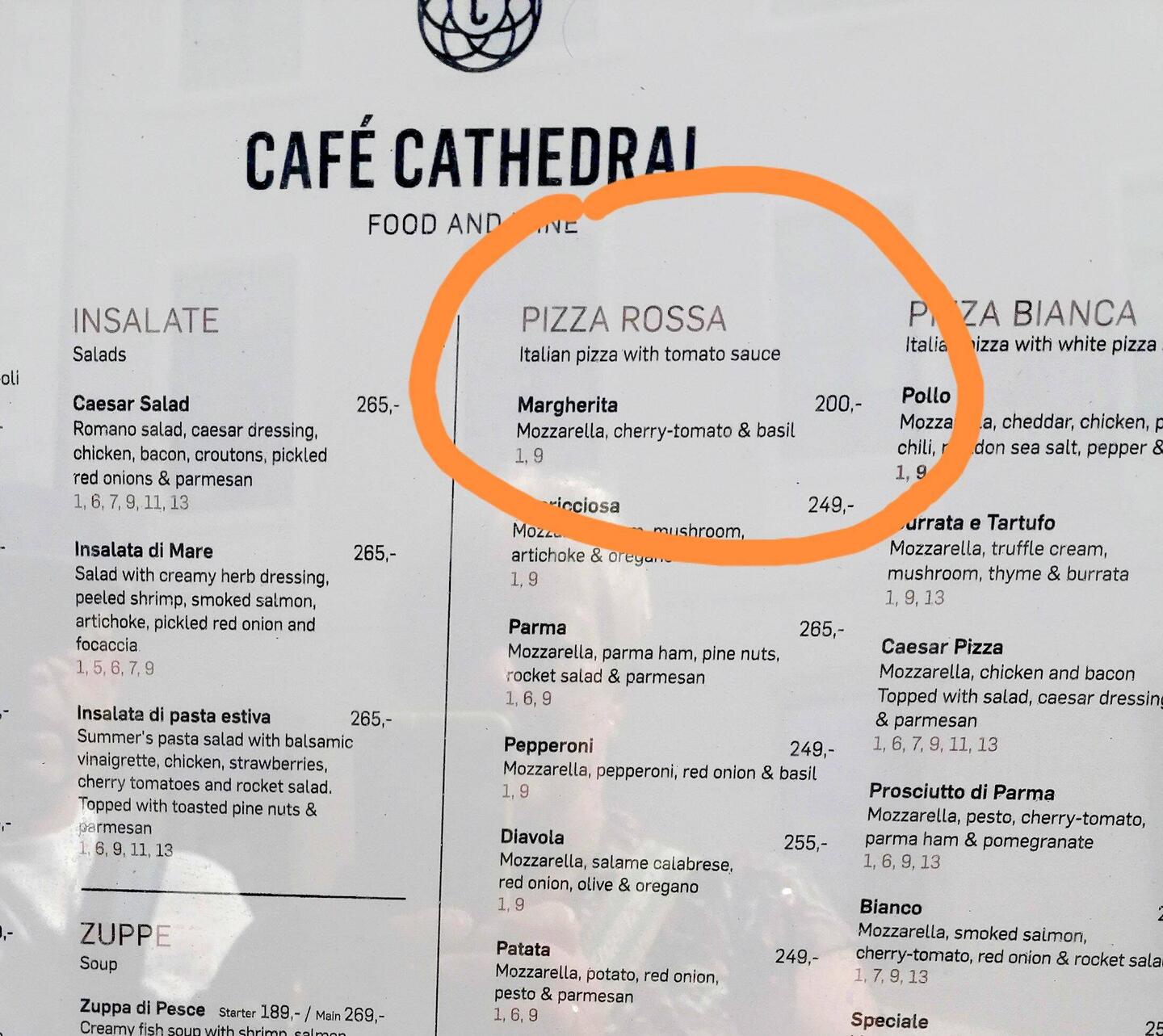 Pizza M ca 17€