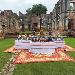 Offerings at Ban Wichayen.