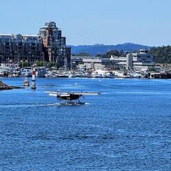 We watched as seaplanes took off and landed!