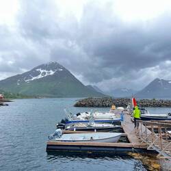 Kleiner Bootshafen in Mehus, am Godsfjorden