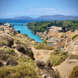 Nordende des Kanals, neben Korinth