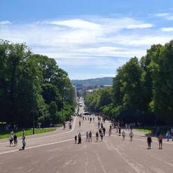 Ein Blick vom Schloss über die Stadt