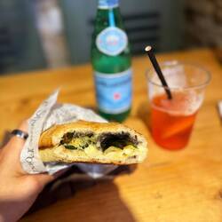 Sandwiches and Aperol Spritz to end the night