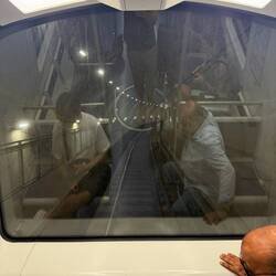 Subway through Milan, we were in the first car with a view of the tracks