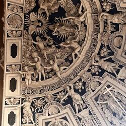 Deckenfresko über der Grabtomba von Erzbischof Balduin im Dom zu Trier - Wimmelbild